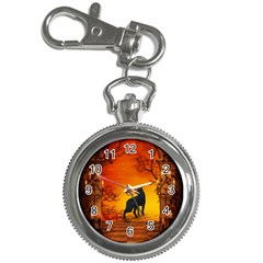 Wonderful Wolf In The Night Key Chain Watches by FantasyWorld7