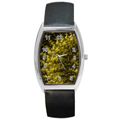 Rich Yellow Digital Abstract Barrel Style Metal Watch