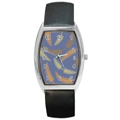Background Non Seamless Pattern Barrel Style Metal Watch
