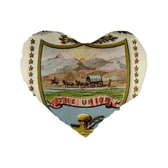 Historical Coat Of Arms Of Idaho Territory Standard 16  Premium Flano Heart Shape Cushions by abbeyz71