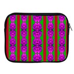 Love For The Fantasy Flowers With Happy Purple And Golden Joy Apple iPad 2/3/4 Zipper Cases Front