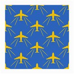Aircraft Texture Blue Yellow Medium Glasses Cloth Front