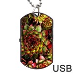 Plant Succulents Succulent Dog Tag USB Flash (Two Sides) Front