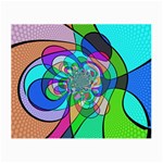 Retro Wave Background Pattern Small Glasses Cloth Front