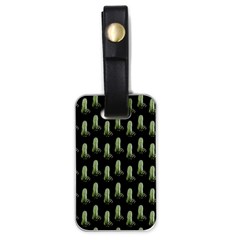Cactus Black Pattern Luggage Tag (one Side)
