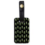 Cactus Black Pattern Luggage Tag (one side) Front