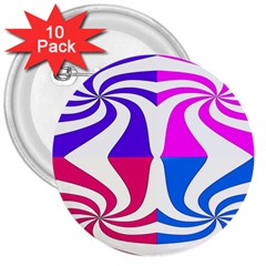 Candy Cane 3  Buttons (10 Pack)  by Alisyart