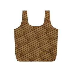 Wood Texture Wooden Full Print Recycle Bag (s) by HermanTelo
