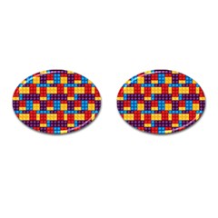 Lego Background Game Cufflinks (oval) by Mariart
