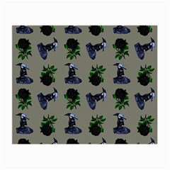 Gothic Girl Rose Grey Pattern Small Glasses Cloth