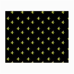 Peeled Banana On Black Small Glasses Cloth