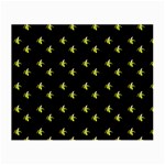 Peeled Banana On Black Small Glasses Cloth Front