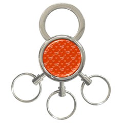 Motivational Happy Life Words Pattern 3-ring Key Chain by dflcprintsclothing