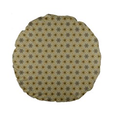 Star Basket Pattern Basket Pattern Standard 15  Premium Flano Round Cushions