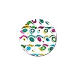 Distorted circles on a white background                 Golf Ball Marker (4 pack) Front