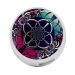 Fractal Artwork Abstract Background Art Pattern 4-Port USB Hub (One Side) Front