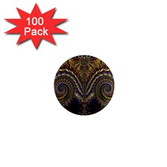 Abstract Fractal Pattern Artwork 1  Mini Magnets (100 Pack) 