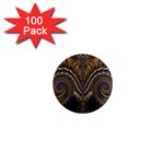 Abstract Fractal Pattern Artwork 1  Mini Magnets (100 pack)  Front