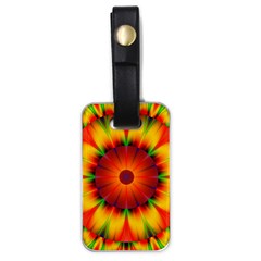 Abstract Digital Art Artwork Yellow Luggage Tag (one Side)