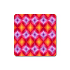 Texture Surface Orange Pink Square Magnet by Mariart