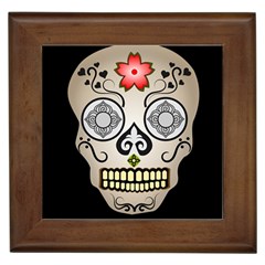Skull Scary Art Digital Head Framed Tiles