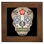 Skull Scary Art Digital Head Framed Tiles Front