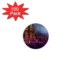 City Lights Skyline Buildings 1  Mini Magnets (100 Pack) 