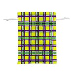 Plaid 3 Lightweight Drawstring Pouch (M) Back