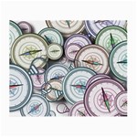 Compass Direction North South East Small Glasses Cloth Front