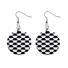 Hexagons Pattern Tessellation Mini Button Earrings by Mariart