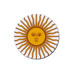 Argentina Flag Rubber Coaster (round) 