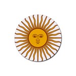Argentina Flag Rubber Coaster (Round)  Front