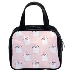 Pattern Pink Cute Sweet Fur Cats Classic Handbag (two Sides) by Pakrebo
