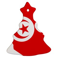 Tunisia Flag Map Geography Outline Ornament (christmas Tree)  by Sapixe