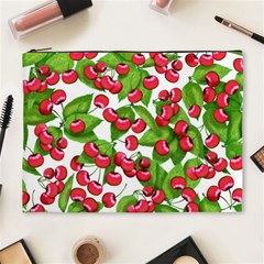 Cherry Leaf Fruit Summer Cosmetic Bag (xl)