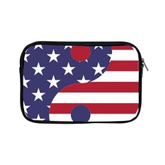Yang Yin America Flag Abstract Apple Ipad Mini Zipper Cases by Sapixe