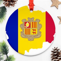 Andorra Country Europe Flag Ornament (round)
