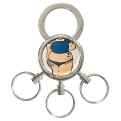 Sassy 3-ring Key Chain by Abigailbarryart