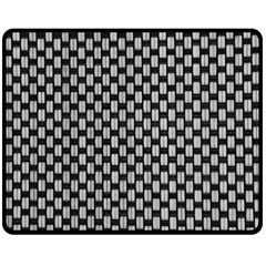Fabric Black And White Material Fleece Blanket (medium) 