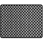 Fabric Black And White Material Fleece Blanket (Medium)  60 x50  Blanket Front
