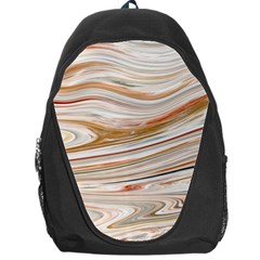 Brown And Yellow Abstract Painting Backpack Bag by Simbadda
