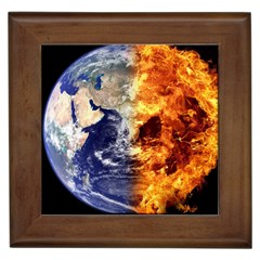 Earth World Globe Universe Space Framed Tile