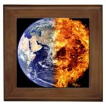 Earth World Globe Universe Space Framed Tile Front