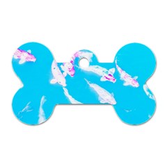 Koi Carp Scape Dog Tag Bone (one Side)