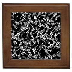 Unfinishedbusiness Black On White Framed Tile