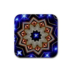 Background Mandala Star Rubber Square Coaster (4 Pack)  by Mariart