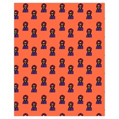 Nerdy 60s  Girl Pattern Orange Drawstring Bag (small)