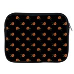 Peach Rose Black Apple iPad 2/3/4 Zipper Cases Front