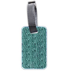 Knitted Wool Blue Luggage Tag (two Sides) by snowwhitegirl