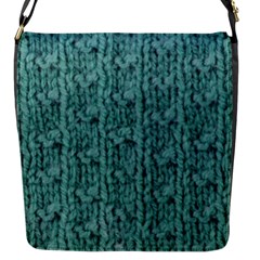 Knitted Wool Blue Flap Closure Messenger Bag (s) by snowwhitegirl